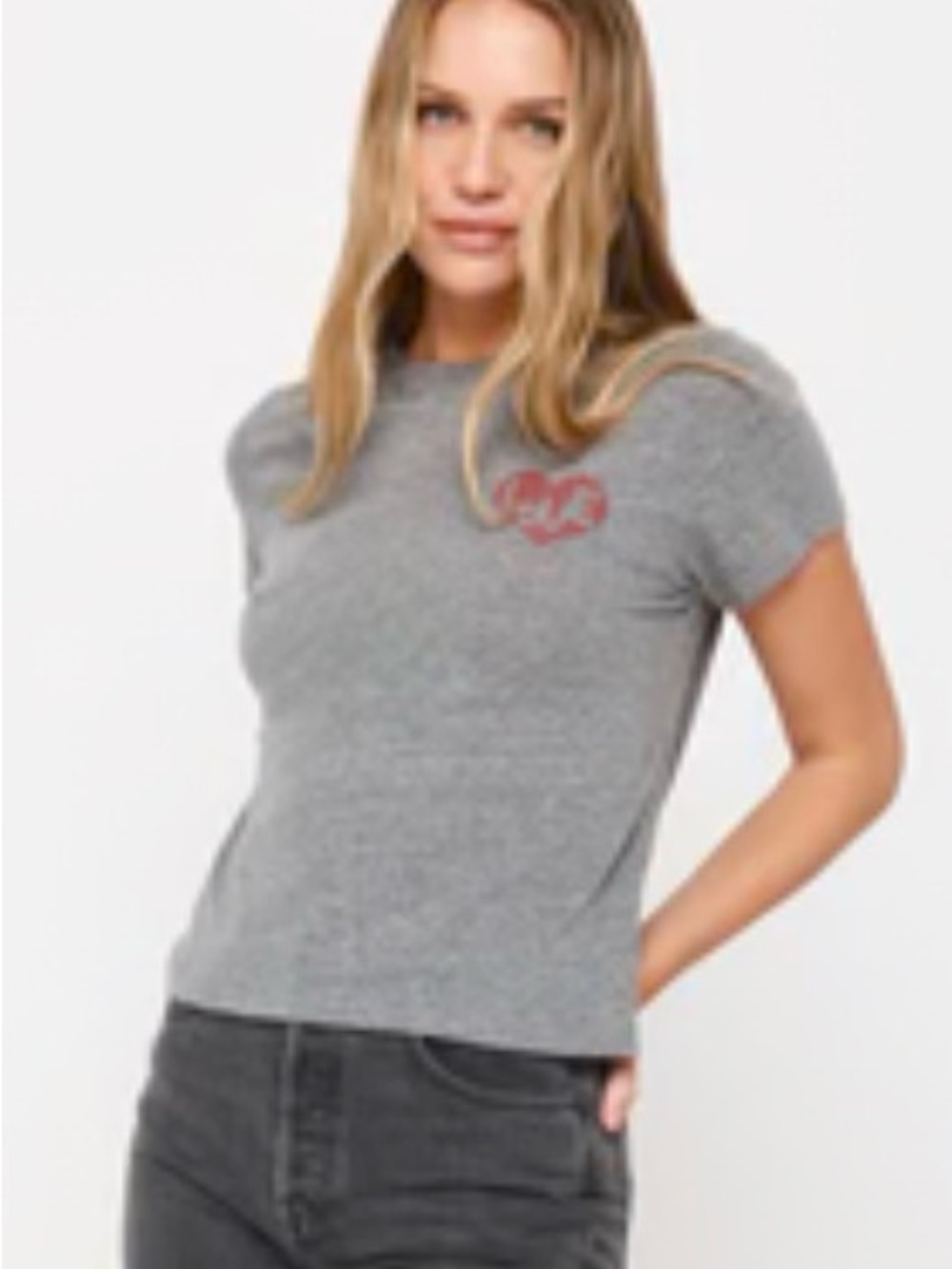 Spiritual Gangster Gray Heather Tee with Red Heart Logo